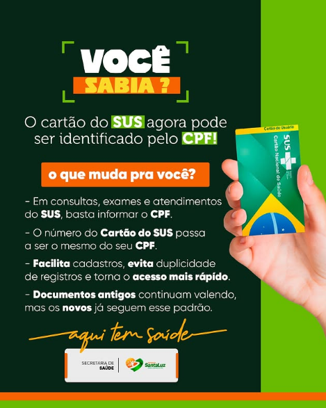 Novidade: Cartão do SUS